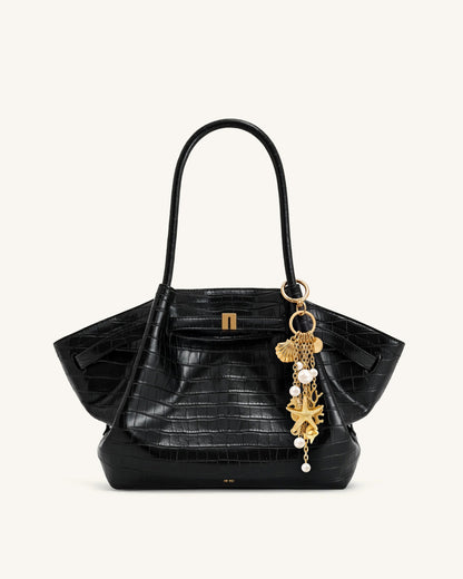 Ocean Creature Faux Pearl Bag Charm - Gold | JW PEI