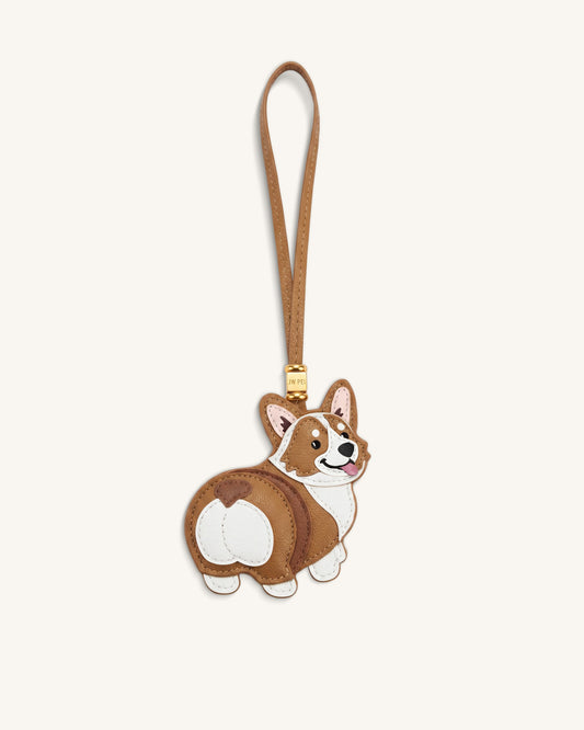 Corgi Bag Charm - Tan Multi | JW PEI