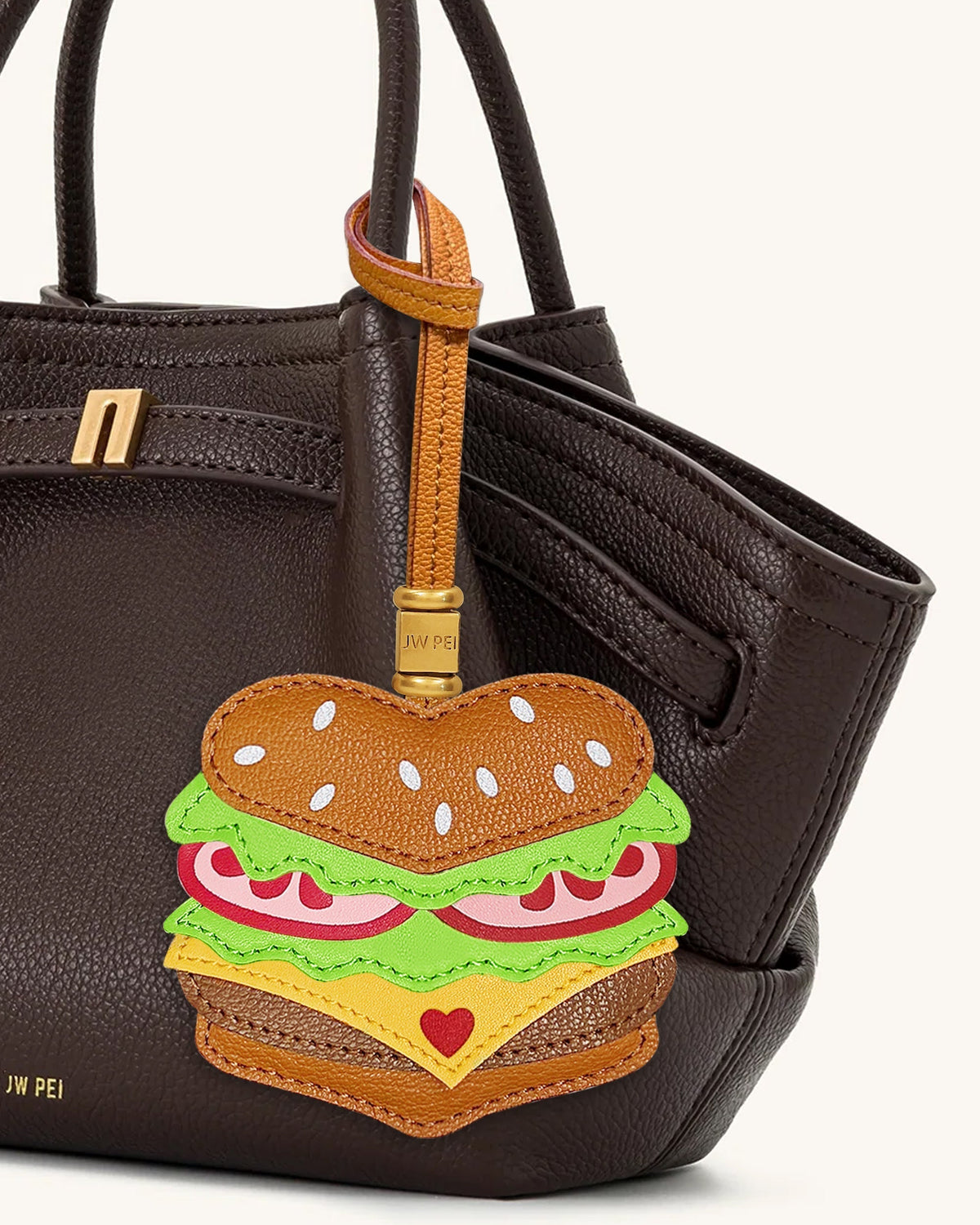 Burger Bag Charm - Brown | JW PEI