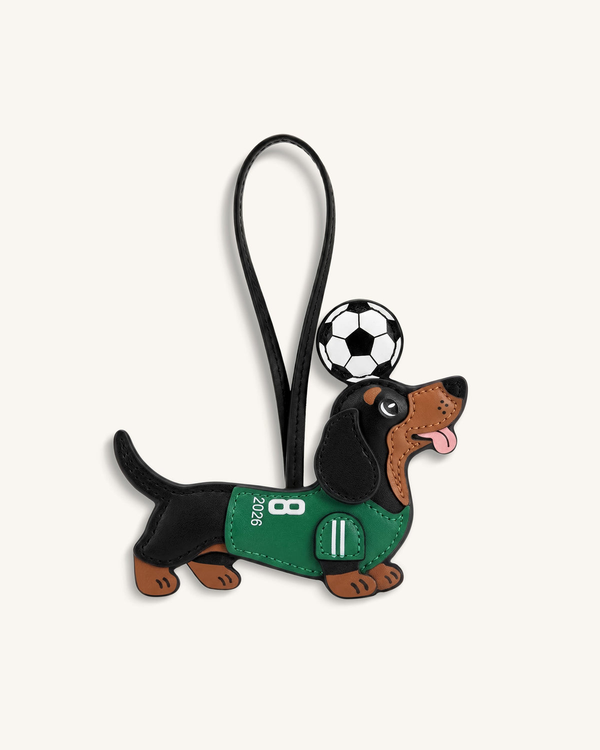 World Cup Dachshund Soccer Jersey Bag Charm - Green | JW PEI
