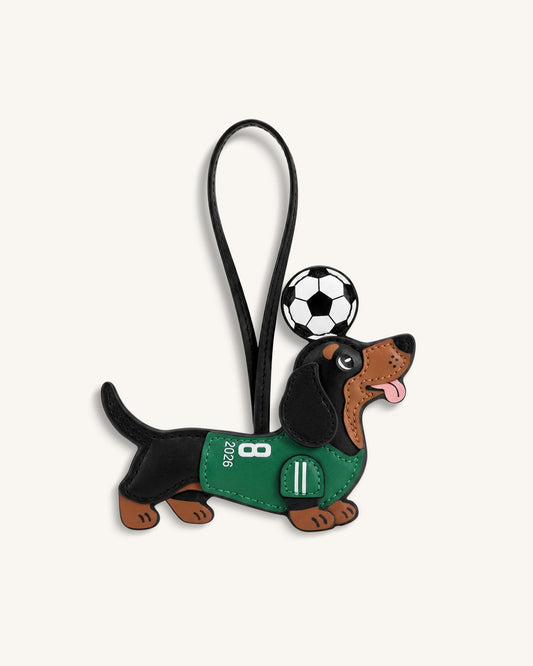 World Cup Dachshund Soccer Jersey Bag Charm - Green | JW PEI