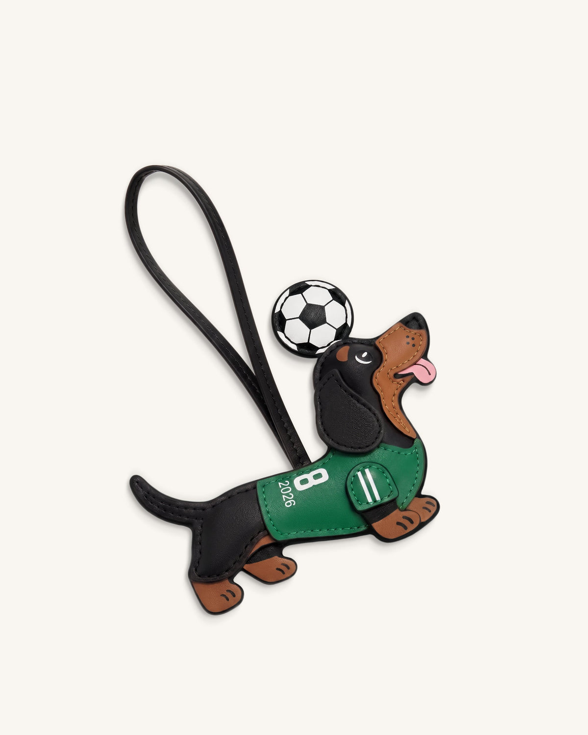 World Cup Dachshund Soccer Jersey Bag Charm - Green | JW PEI