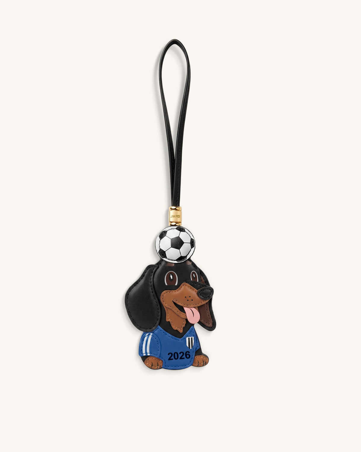 World Cup Dachshund Soccer Ball Bag Charm - Blue | JW PEI