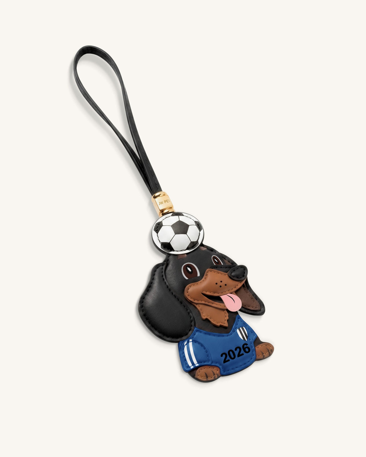 World Cup Dachshund Soccer Ball Bag Charm - Blue | JW PEI