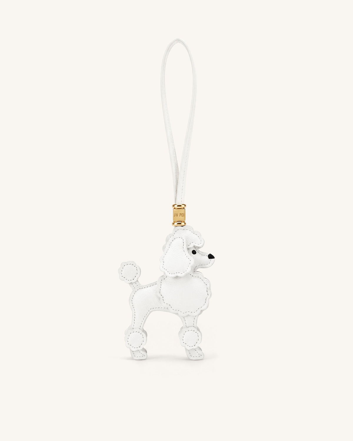 Poodle Bag Charm - White | JW PEI