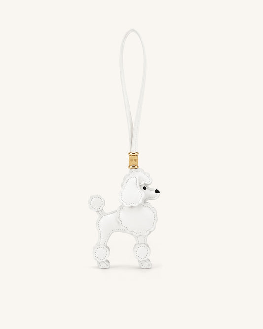 Poodle Bag Charm - White | JW PEI