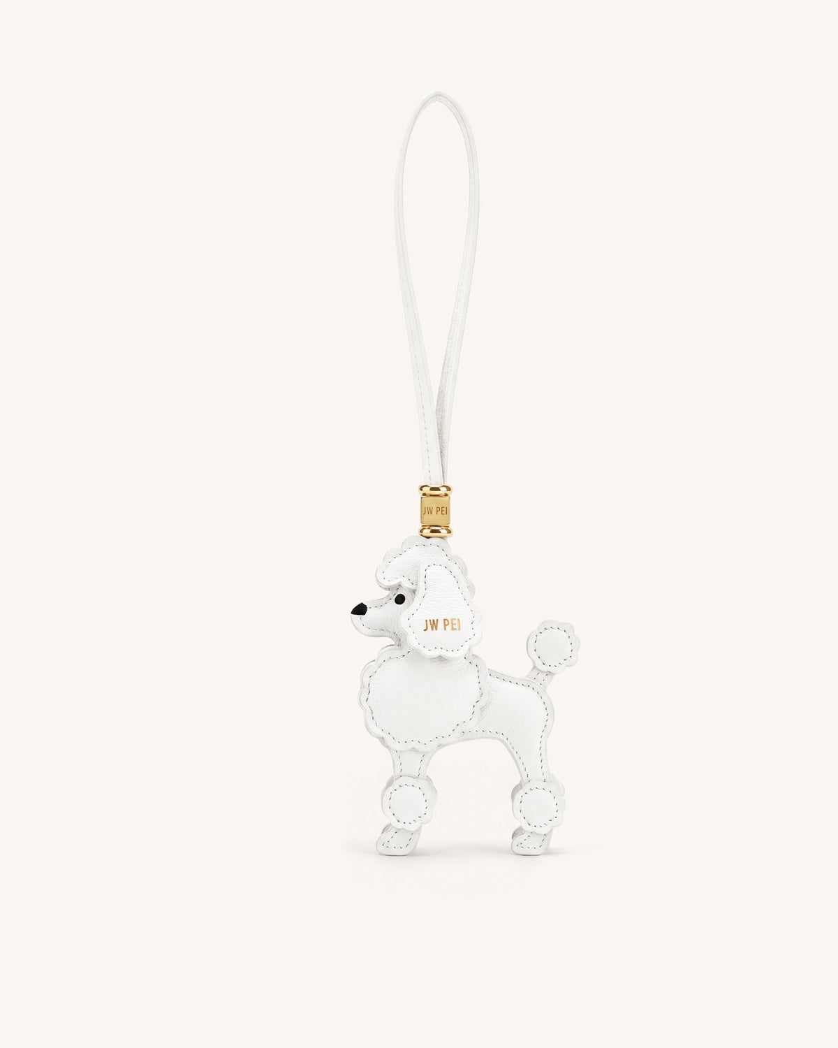 Poodle Bag Charm - White | JW PEI