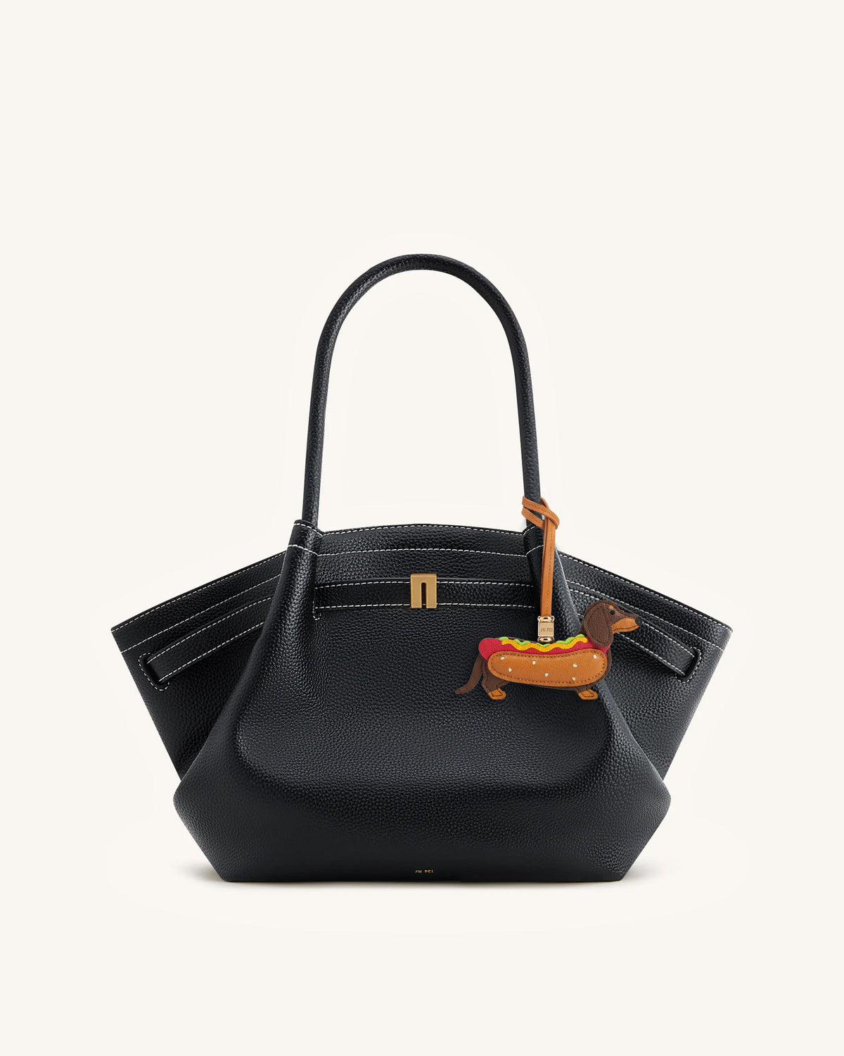 Hot Dog Dachshund Bag Charm - Brown Multi | JW PEI