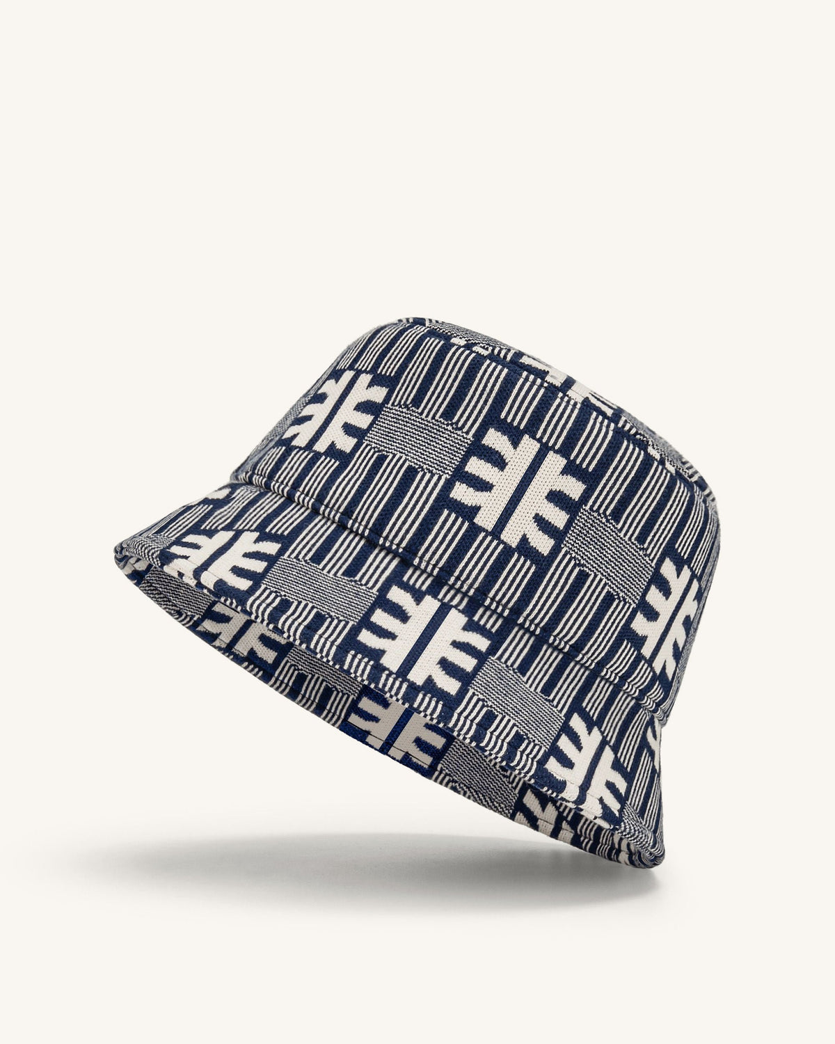 FEI Jacquard Knit Bucket Hat - Navy | JW PEI